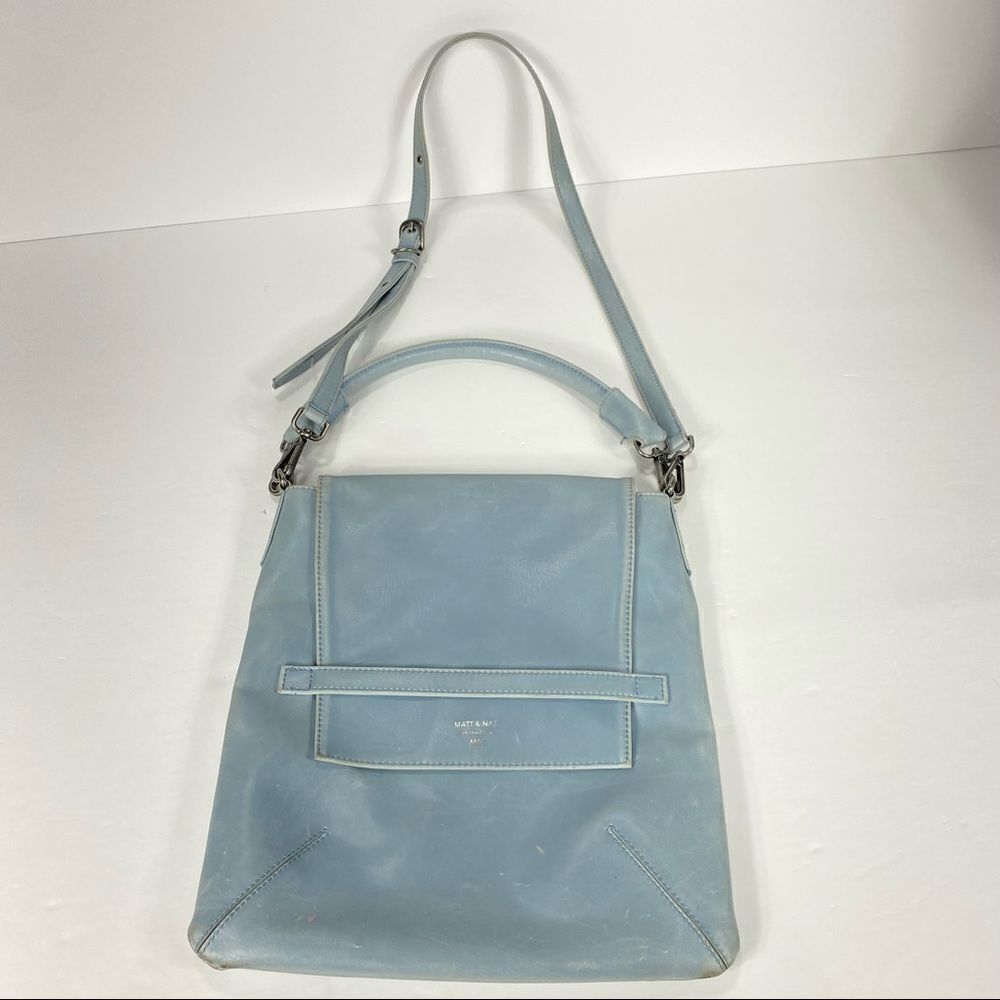 Matt & Nat Vegan Crossbody Bag Purse Light Blue